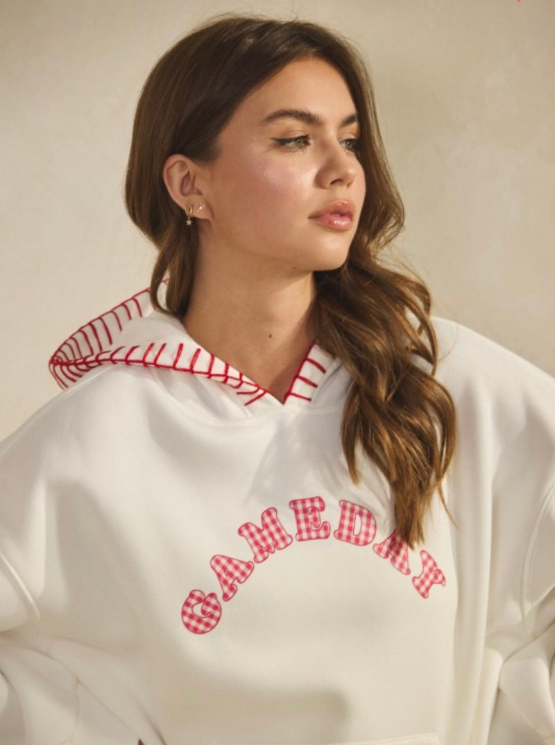 Gameday Gingham Fleece Hoodie