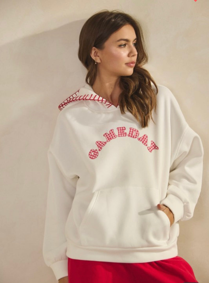 Gameday Gingham Fleece Hoodie