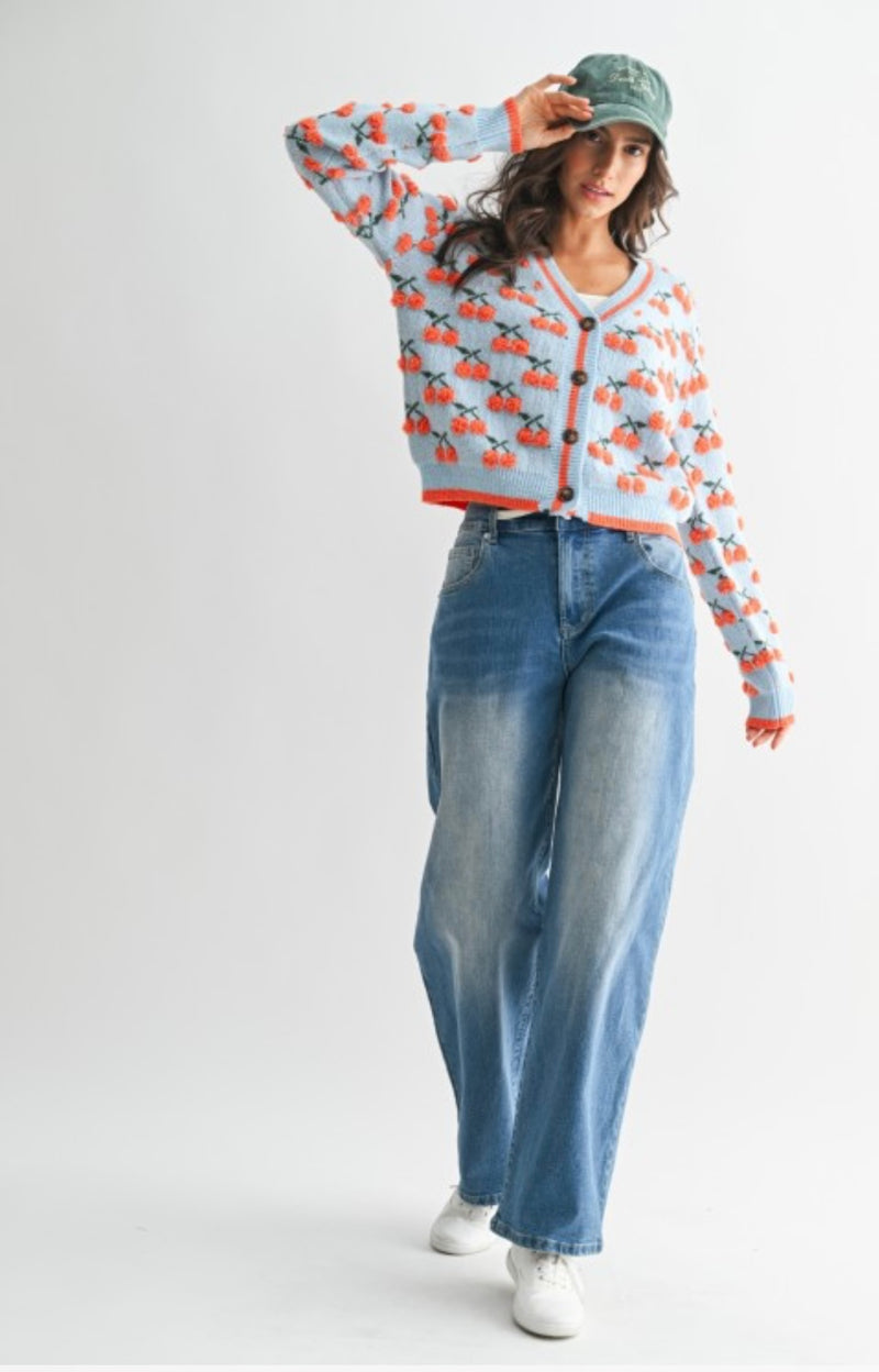 Cherry Knit Cardigan