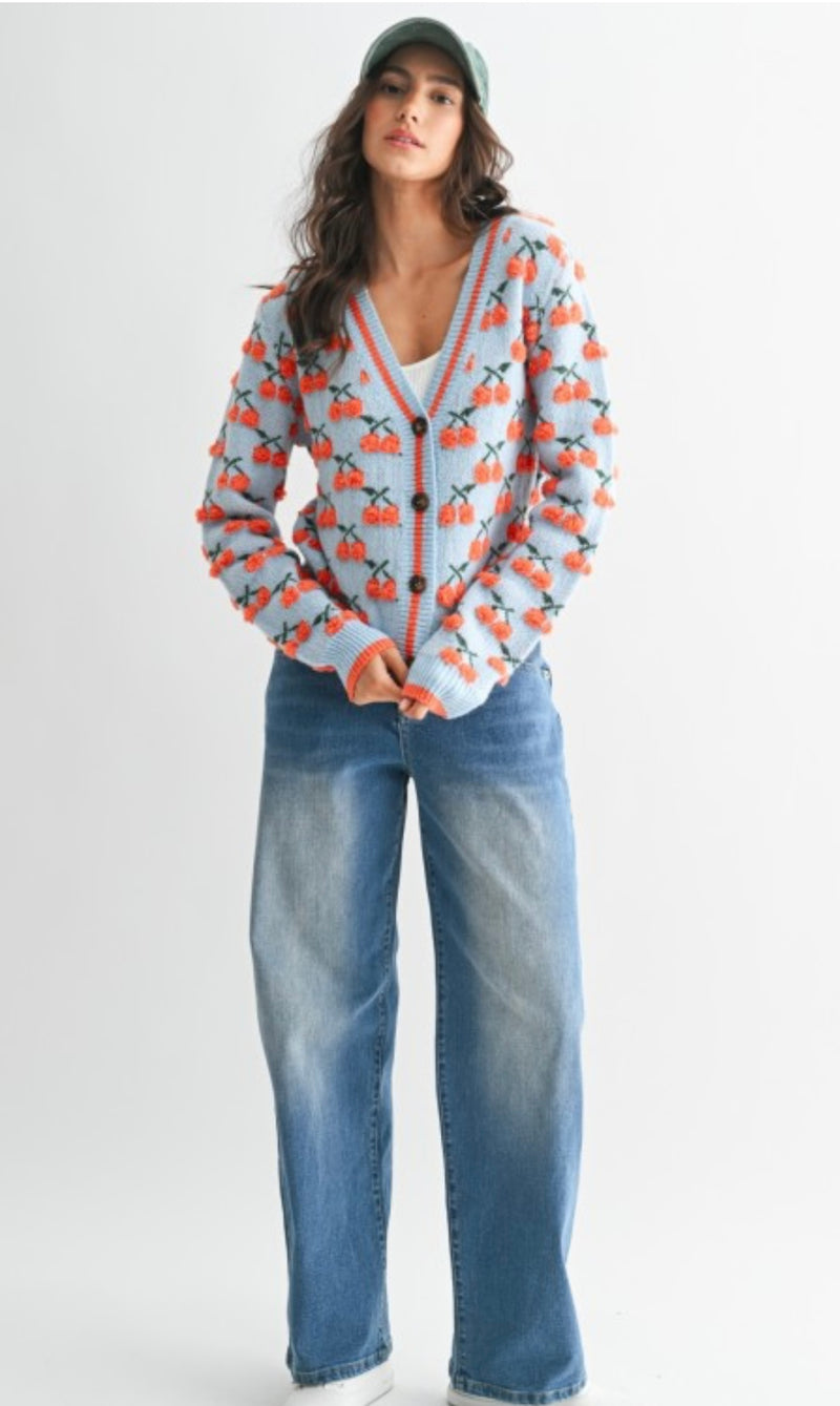 Cherry Knit Cardigan