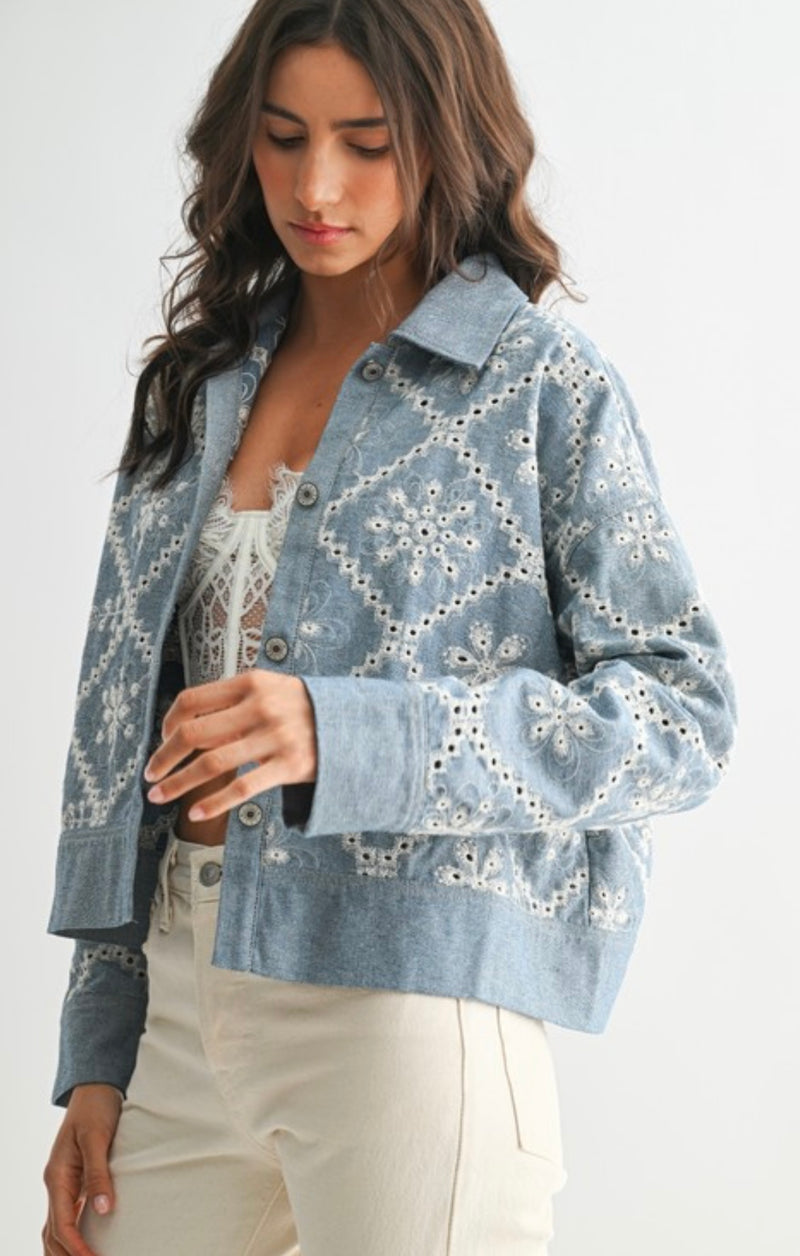 Embroidered Denim Jacket