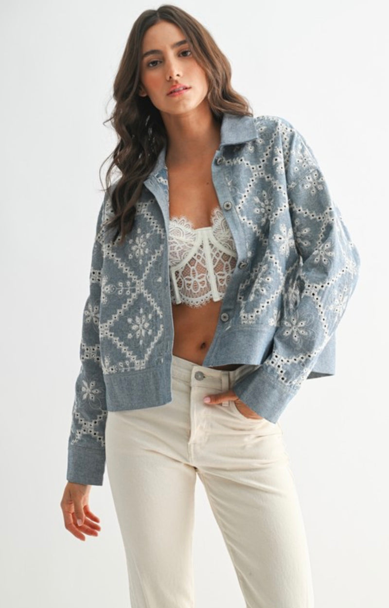 Embroidered Denim Jacket