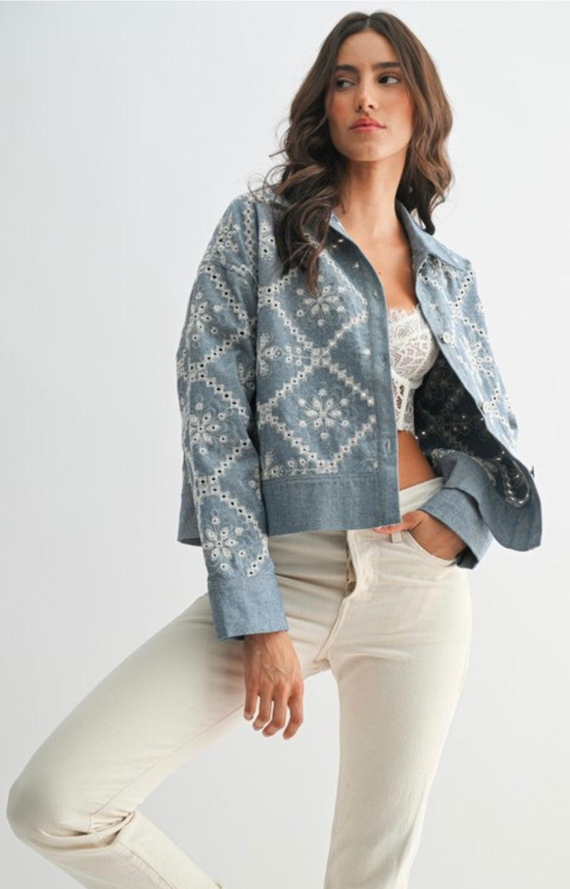 Embroidered Denim Jacket
