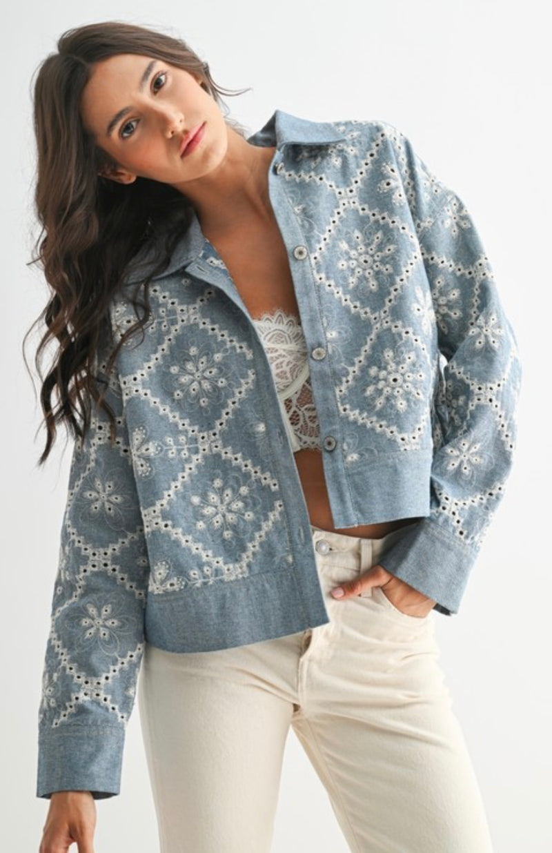Embroidered Denim Jacket
