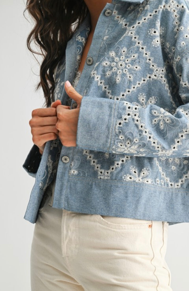 Embroidered Denim Jacket