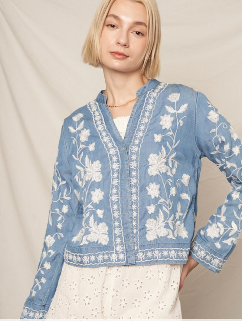 Cascade Floral Print Top