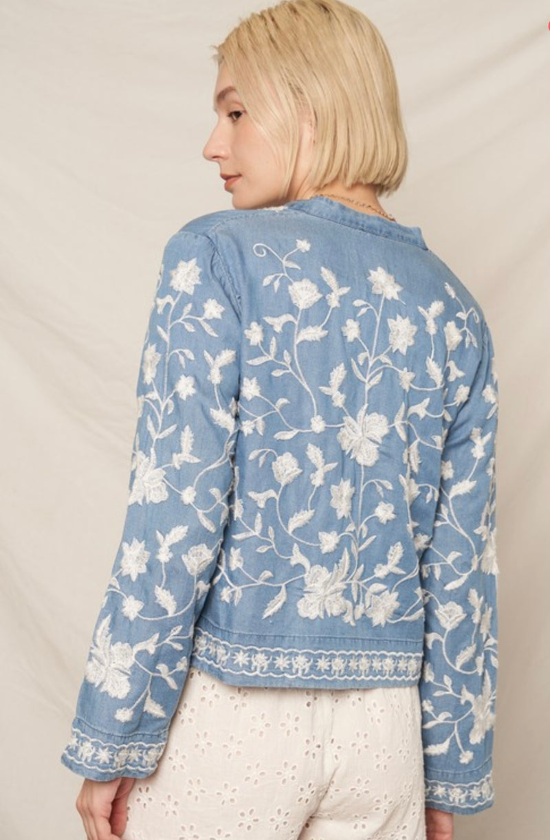 Cascade Floral Print Top