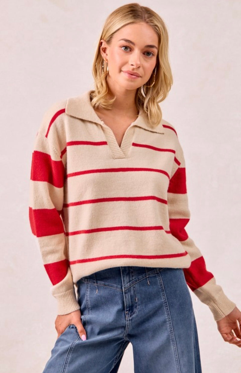 Gameday Contrast Sweater Top