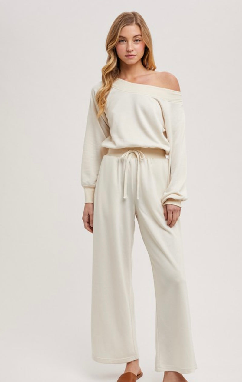 Josalyn Off The Shoulder Knit Jumpsuit