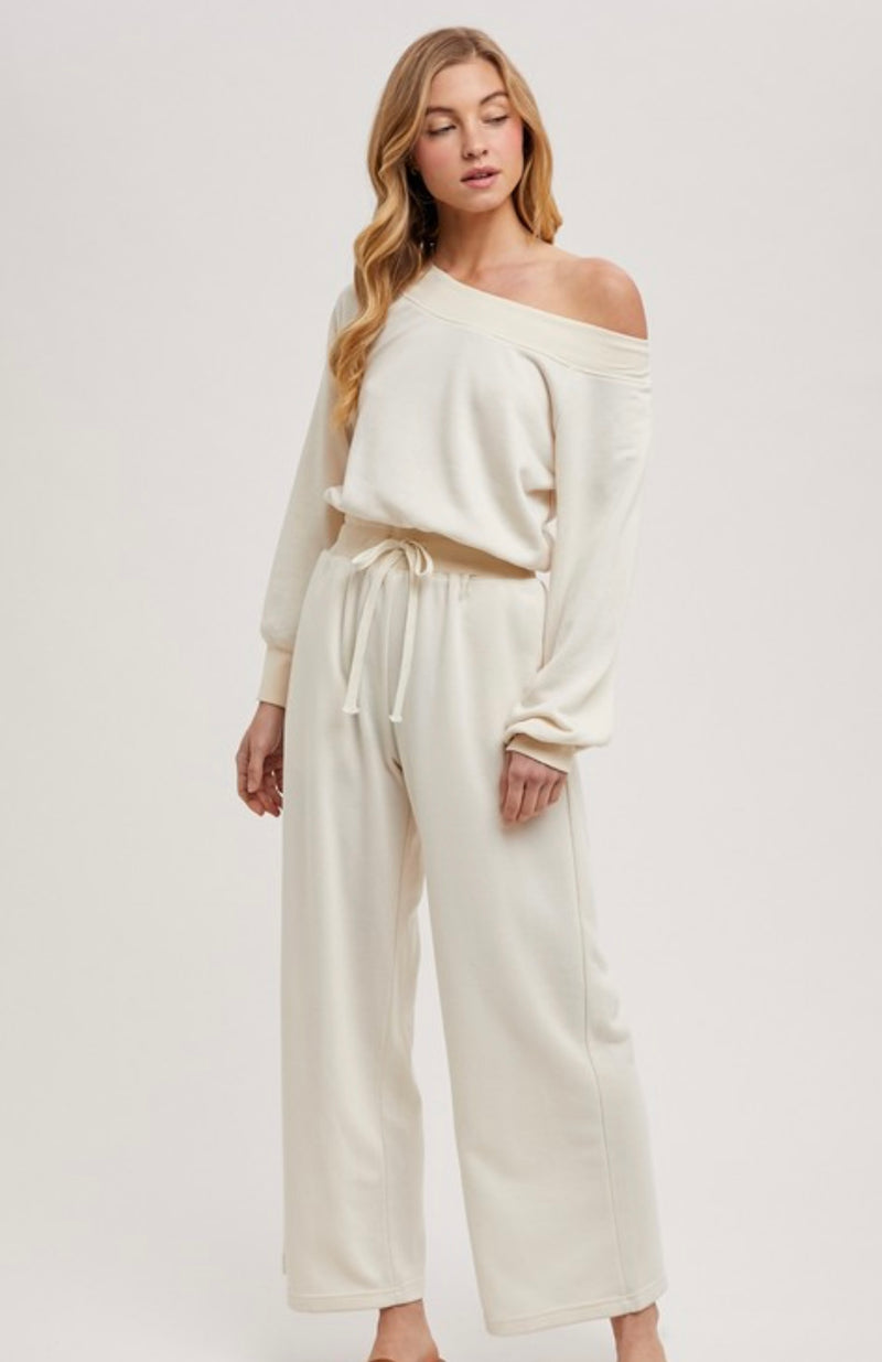 Josalyn Off The Shoulder Knit Jumpsuit