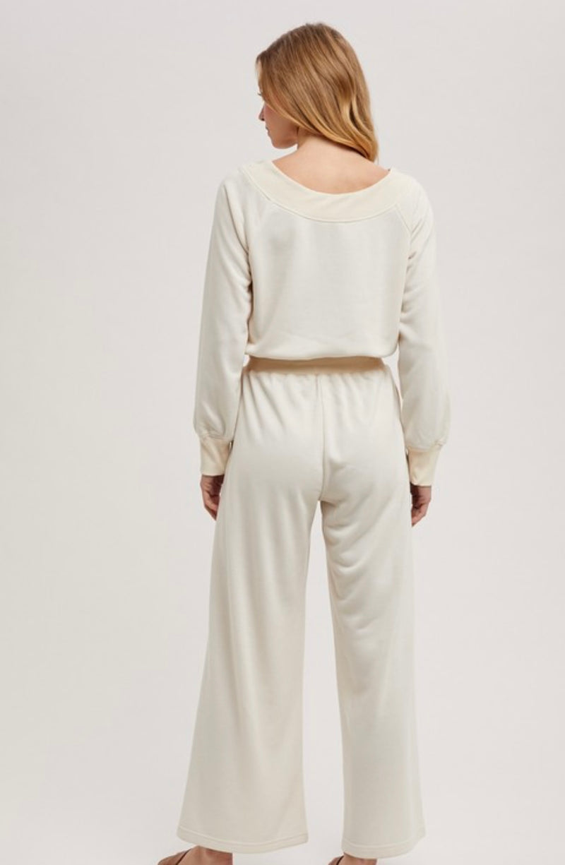 Josalyn Off The Shoulder Knit Jumpsuit