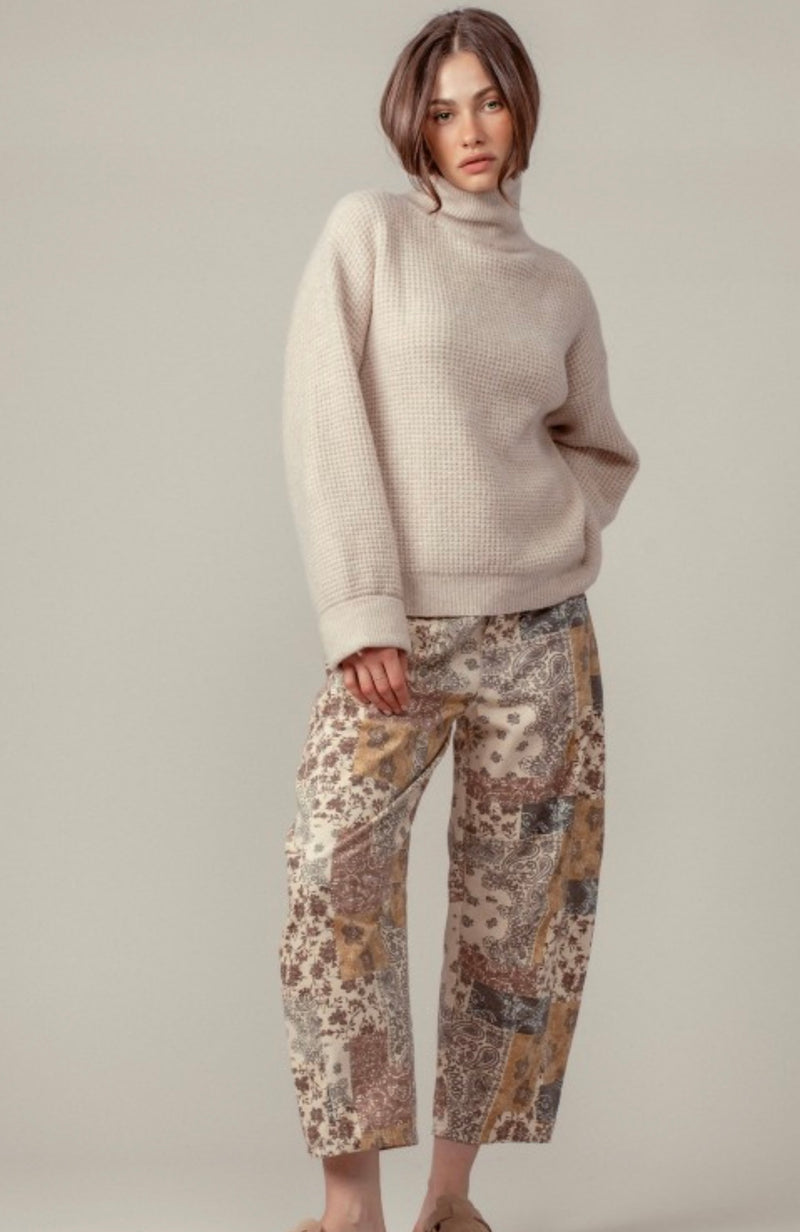 Cozy Fireside Waffle Knit Sweater