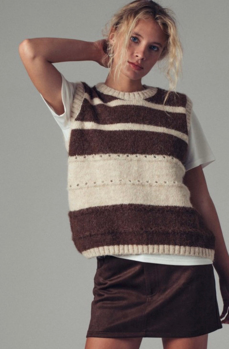 Chelsea Striped Sweater Vest