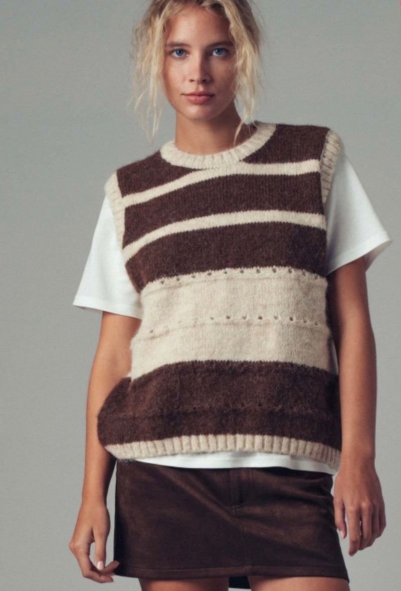 Chelsea Striped Sweater Vest