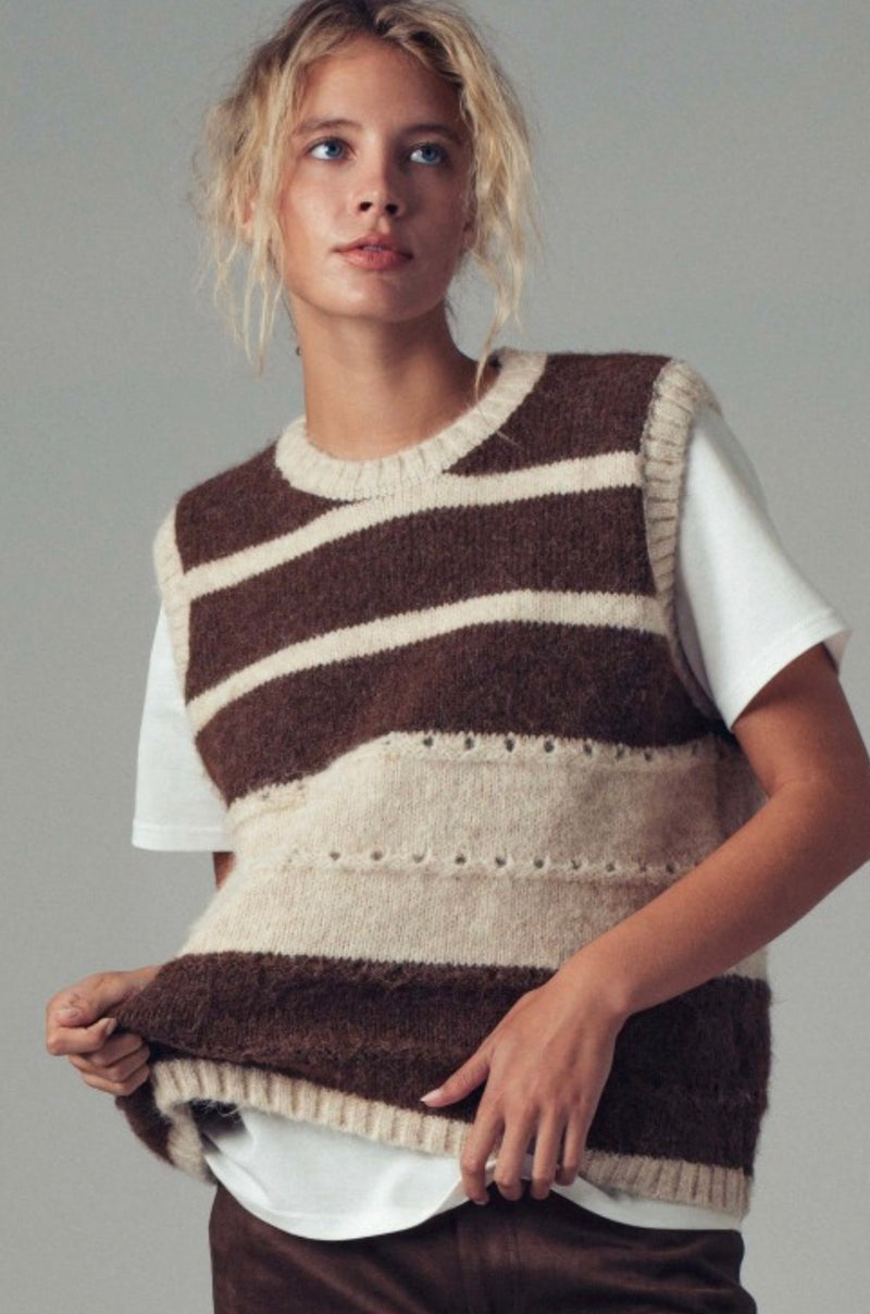 Chelsea Striped Sweater Vest