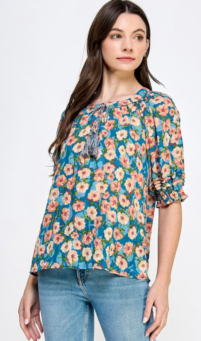 Peasantly Floral Blouse