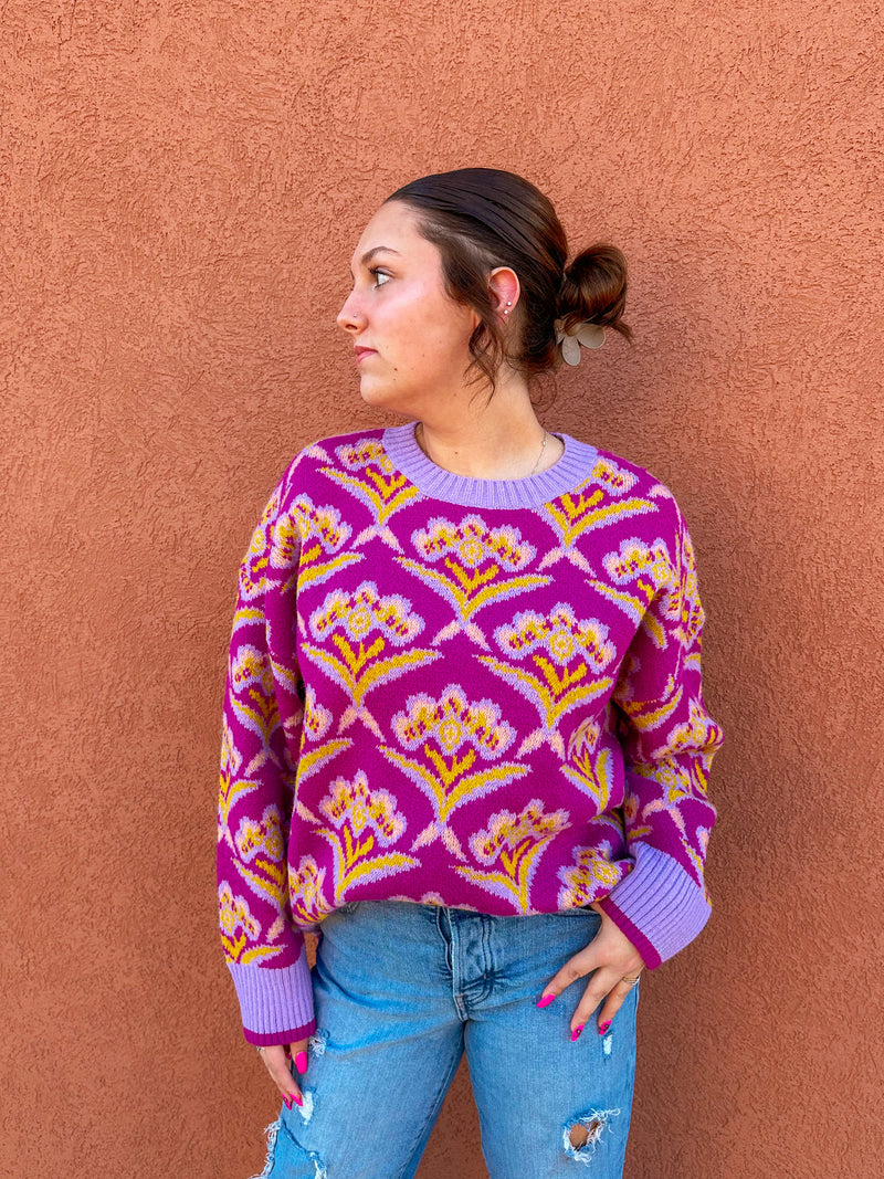 Lavender Plum Multi Sweater