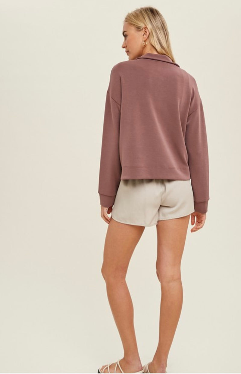 Scuba Half Zip Pullover Sweatshirt
