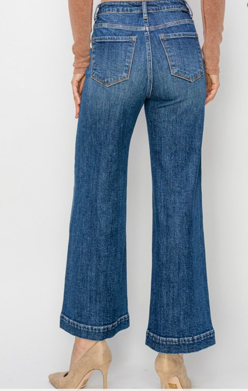 Remi High Rise Ankle Wide Jean