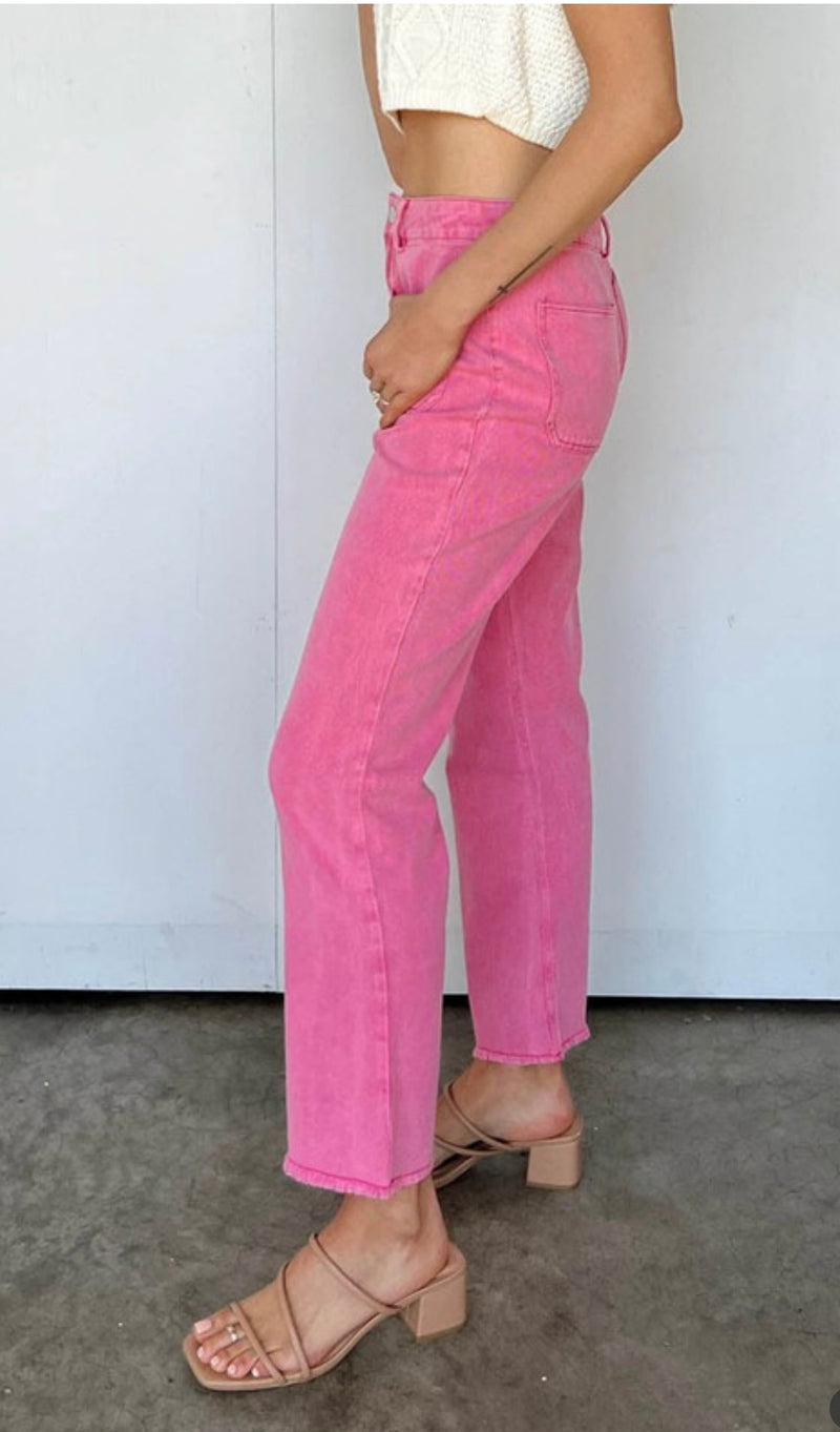 Fashionably Pink Flare Jean