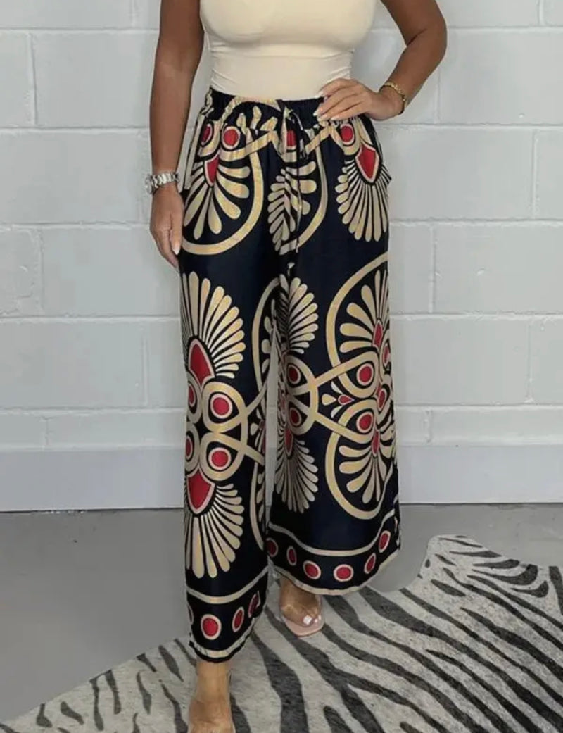 Bohemian Resort Vintage Print Pant