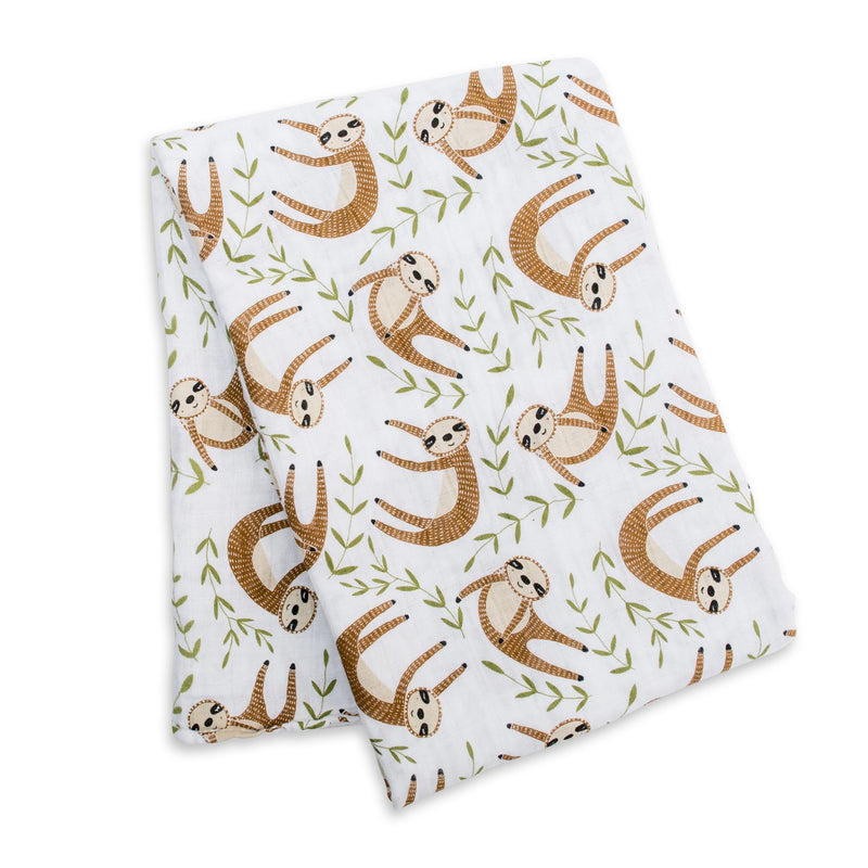 LLJ Modern Sloth Cotton Swaddle