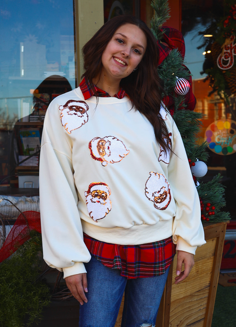 Sequin Santa Sweatshirt