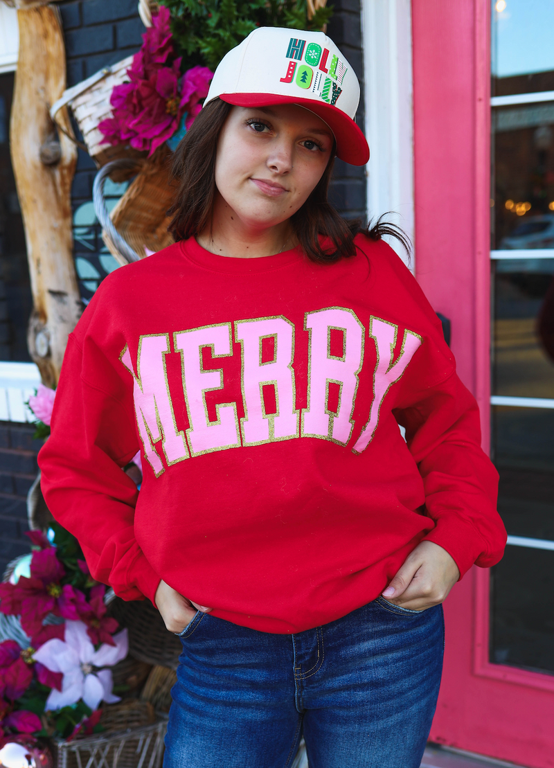 Merry Glitter Holiday Sweatshirt