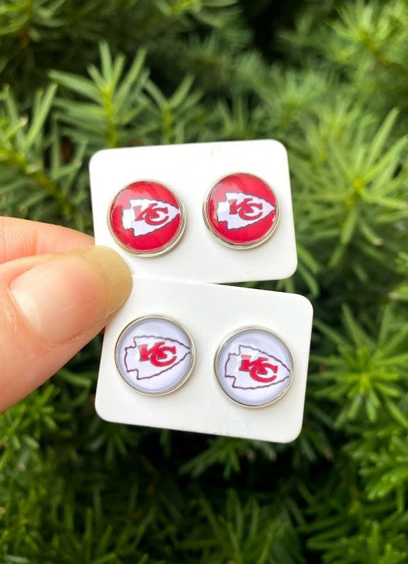 Kansas City Chiefs Stud Earrings Pair (Online Only)