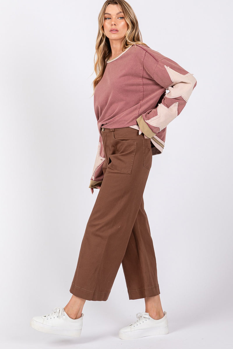 Wide Leg Cropped Pants (Online Only/Ships from USA)