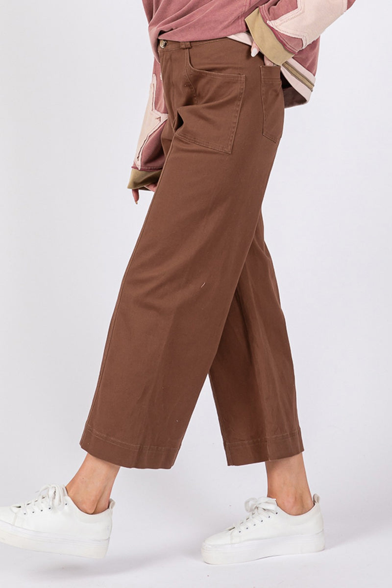 Wide Leg Cropped Pants (Online Only/Ships from USA)