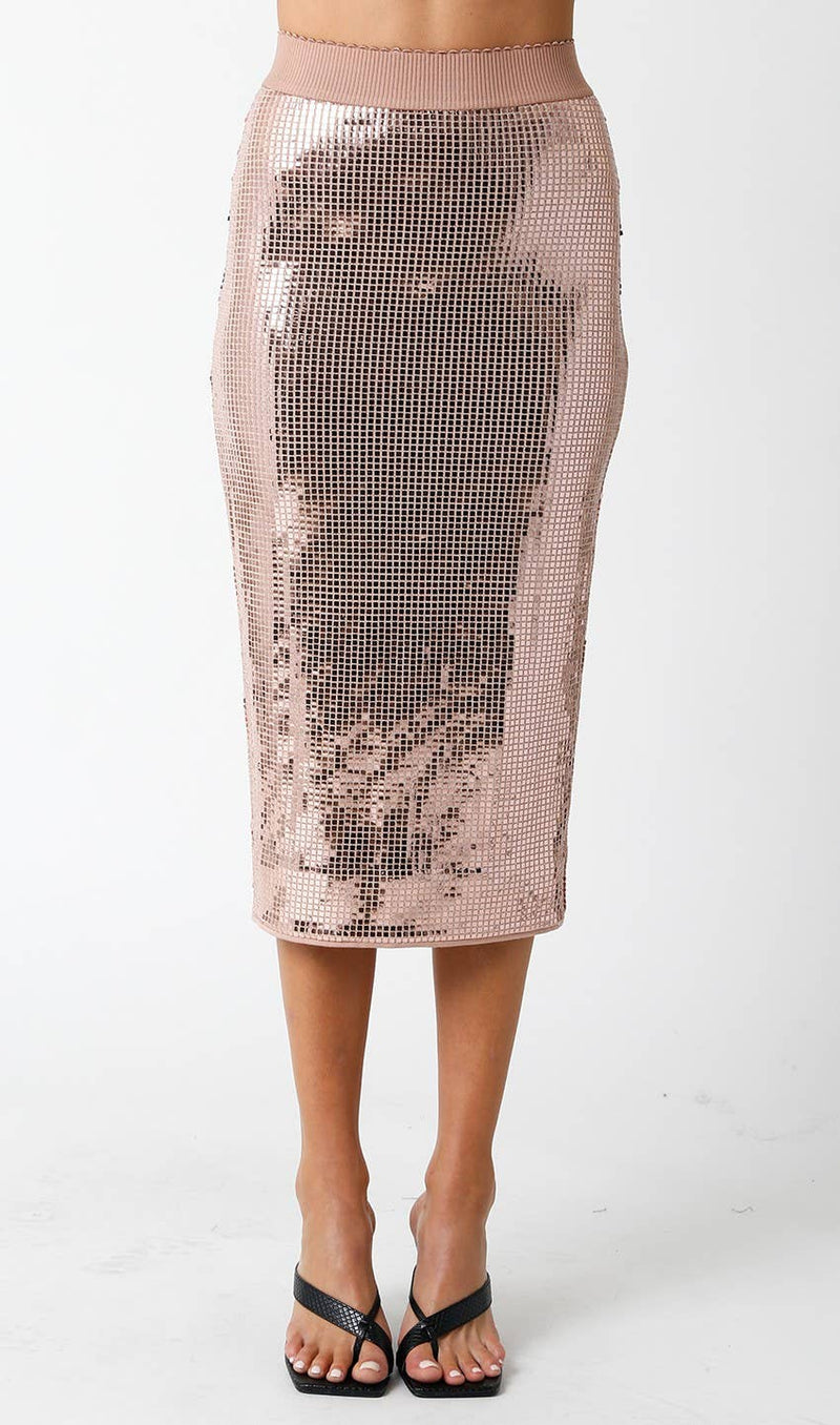 Party Ready Sequin Midi Skirt