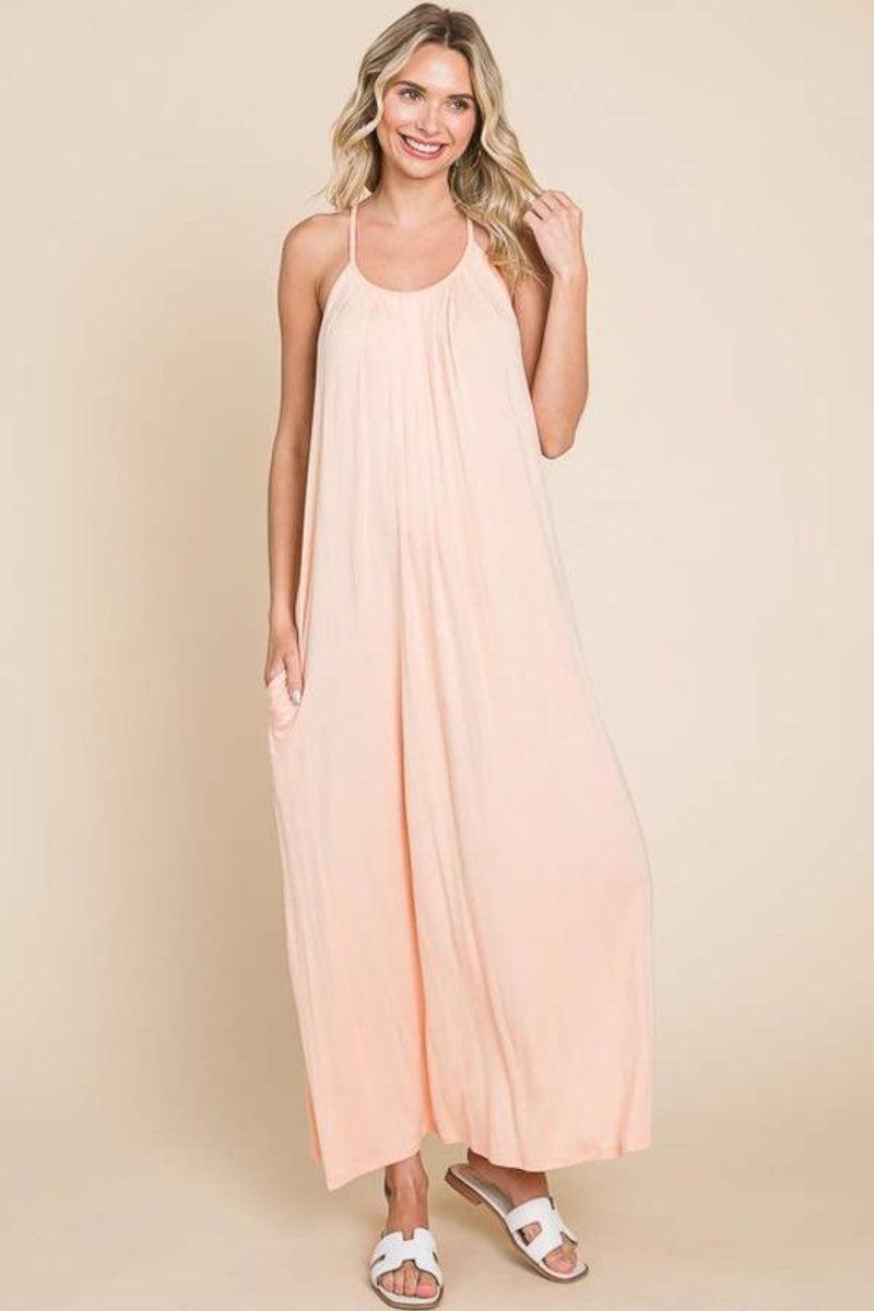 Tie Back Maxi Cami Dress (Online Only/Ships from USA)