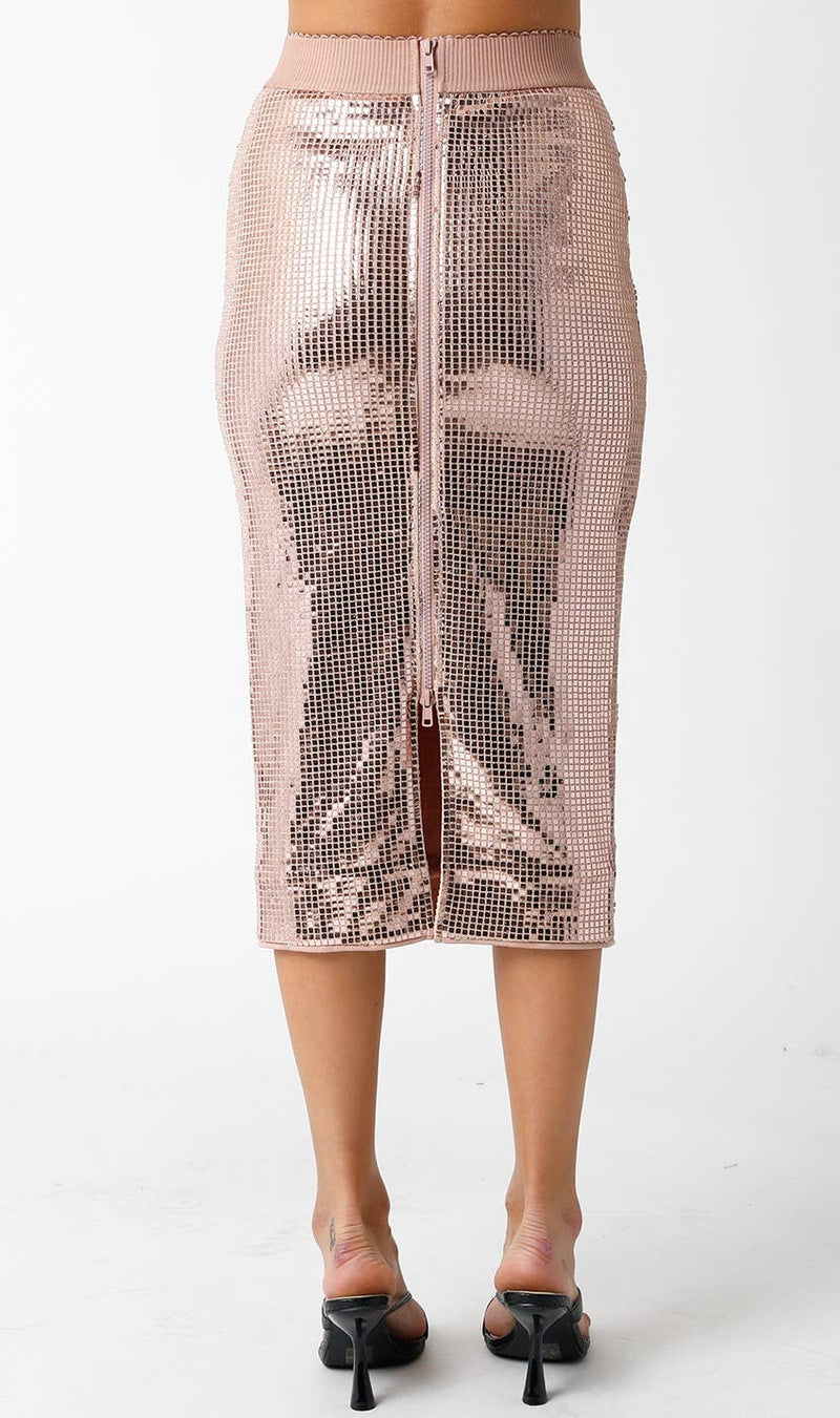 Party Ready Sequin Midi Skirt
