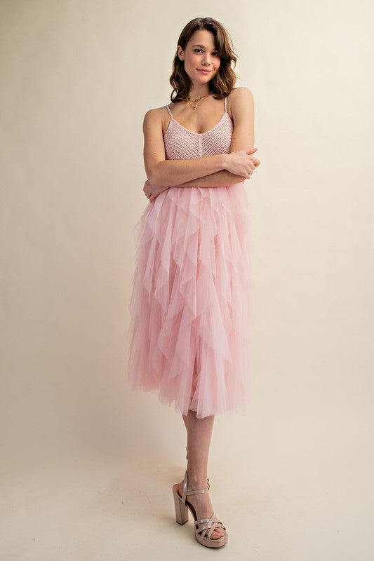 LOVELY TULLE MIDI CROCHET DRESS (Online Only/Ships from USA)