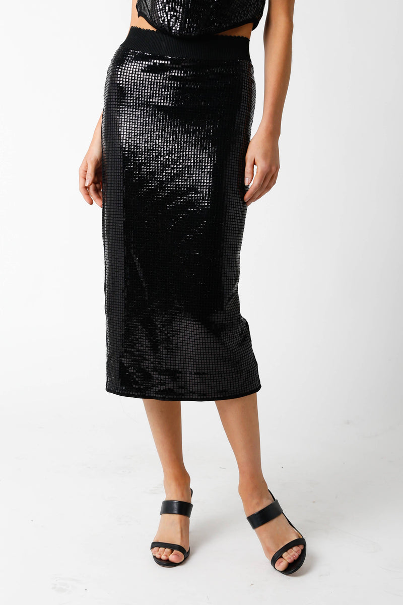 Party Ready Sequin Midi Skirt