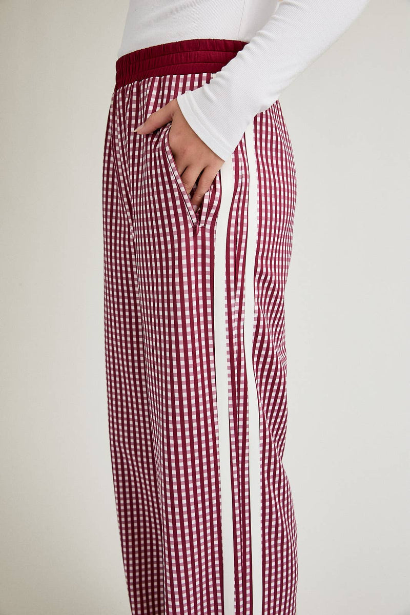 MID RISE SIDE STRIPE DETAIL TRACK PANTS