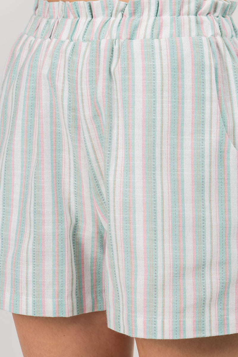 Stripe Linen Shorts
