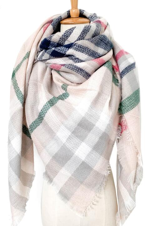 Plaid Imitation Cashmere Scarf (Online Only)