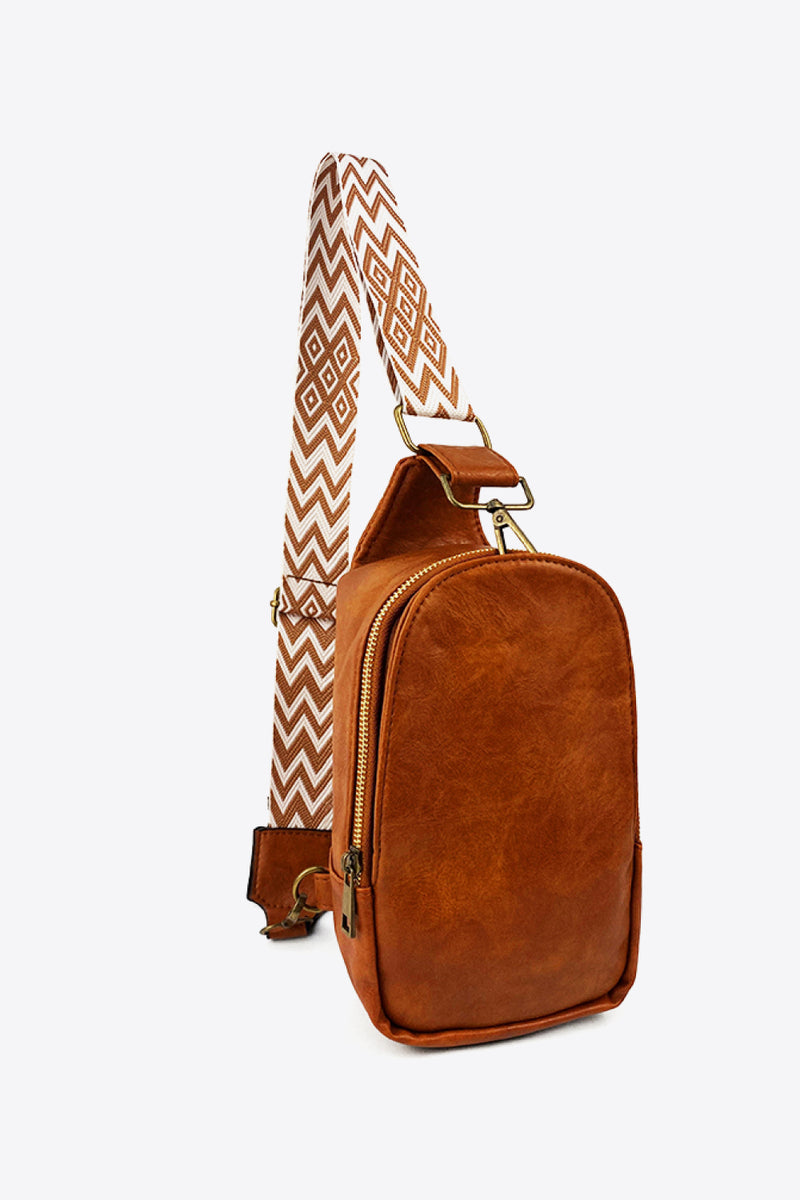 Adjustable Guitar Strap PU Leather Sling Bag  (Online Only)
