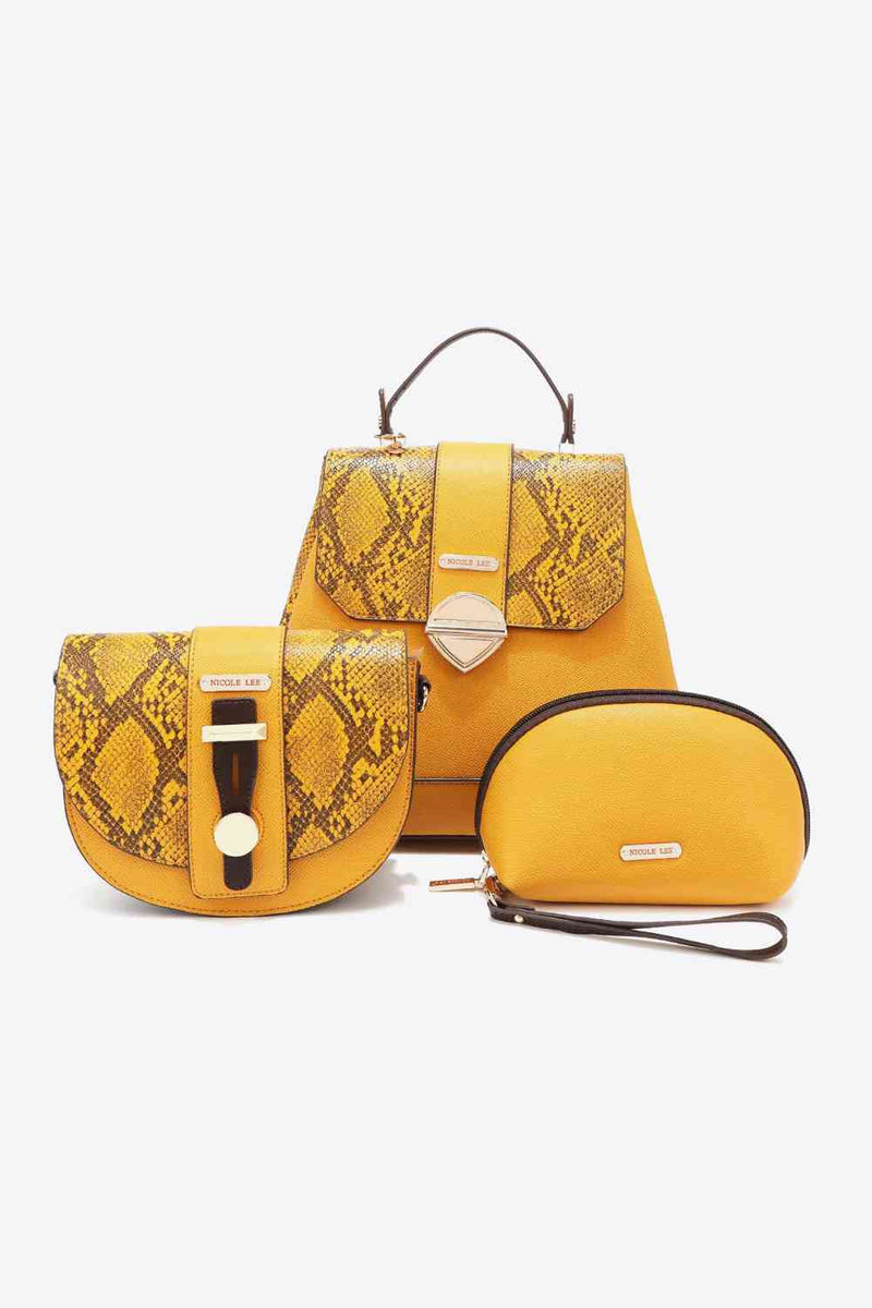 Nicole Lee USA Python 3-Piece Bag Set (Online Only)