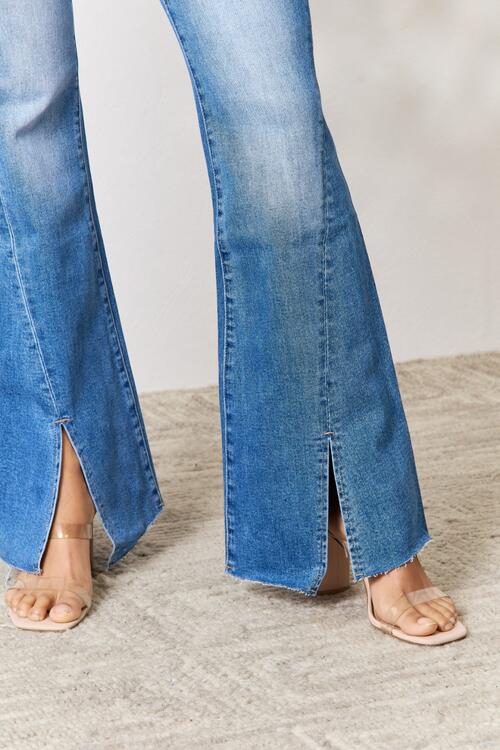 Slit Flare Jeans (Online Only)