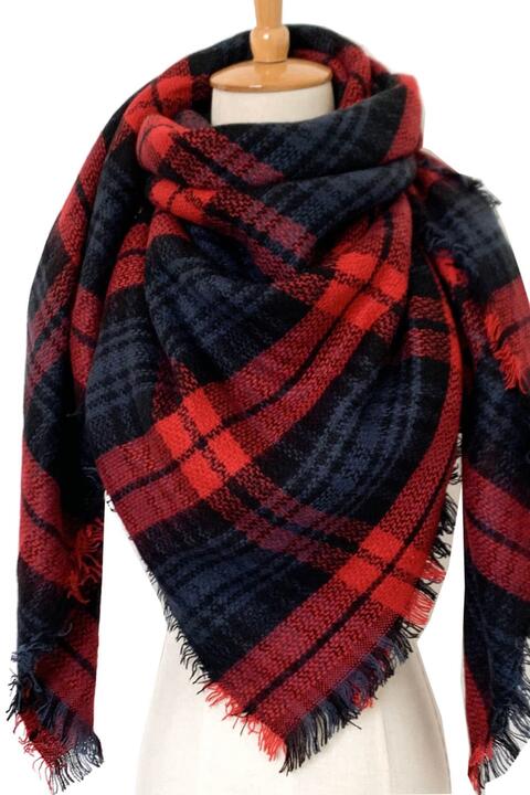 Plaid Imitation Cashmere Scarf (Online Only)