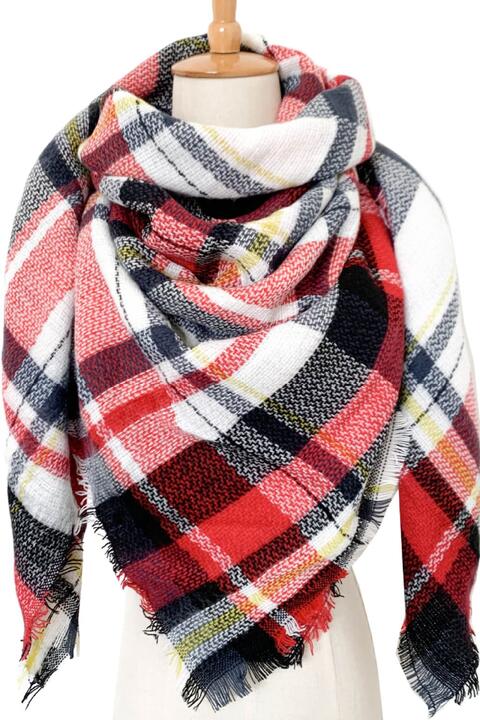 Plaid Imitation Cashmere Scarf (Online Only)