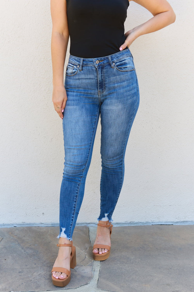 Kancan Lindsay Raw Hem High Rise Skinny Jeans, (Online Only)