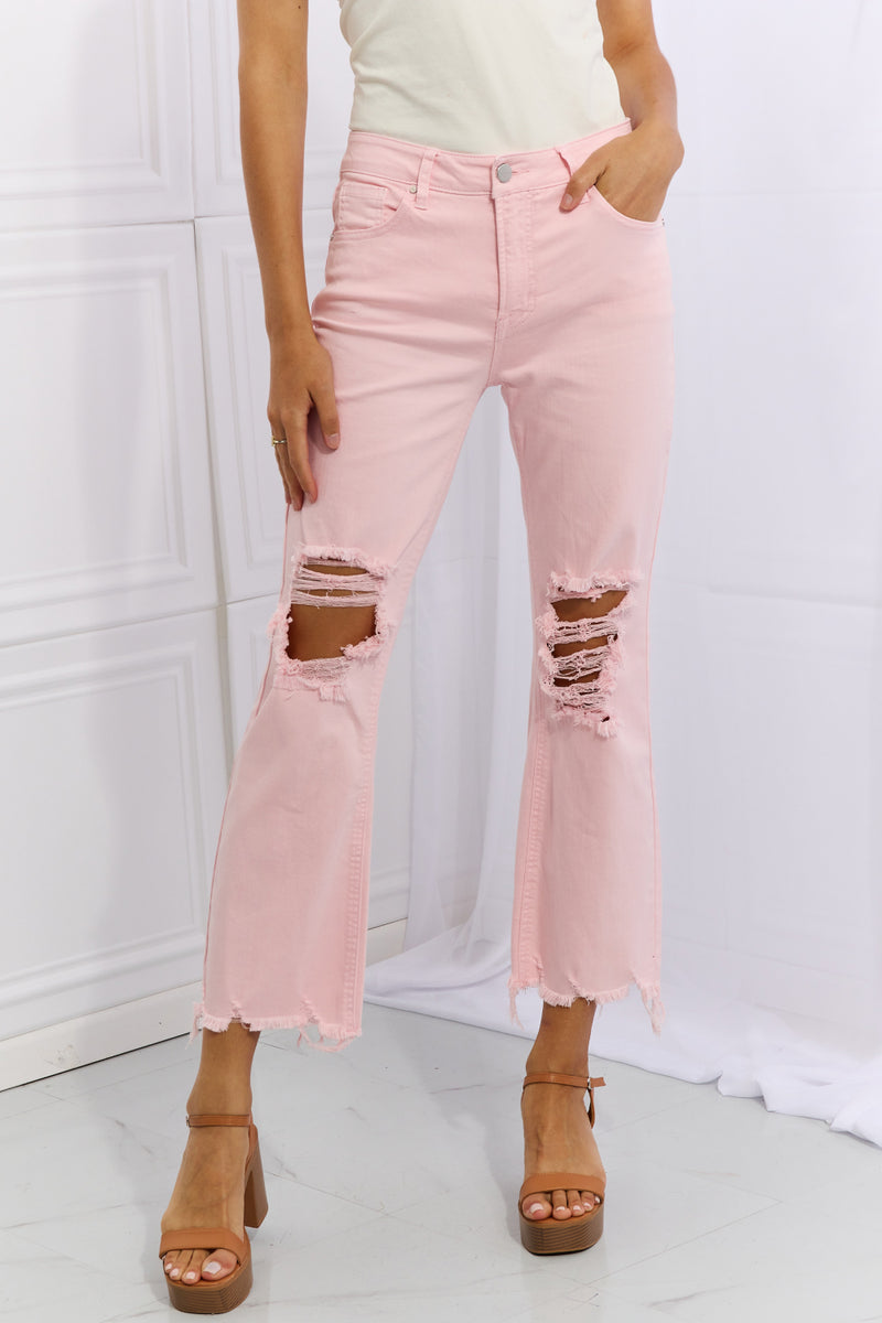 RISEN Miley Distressed Ankle Flare Jeans (Online Only)