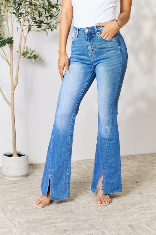 Slit Flare Jeans (Online Only)