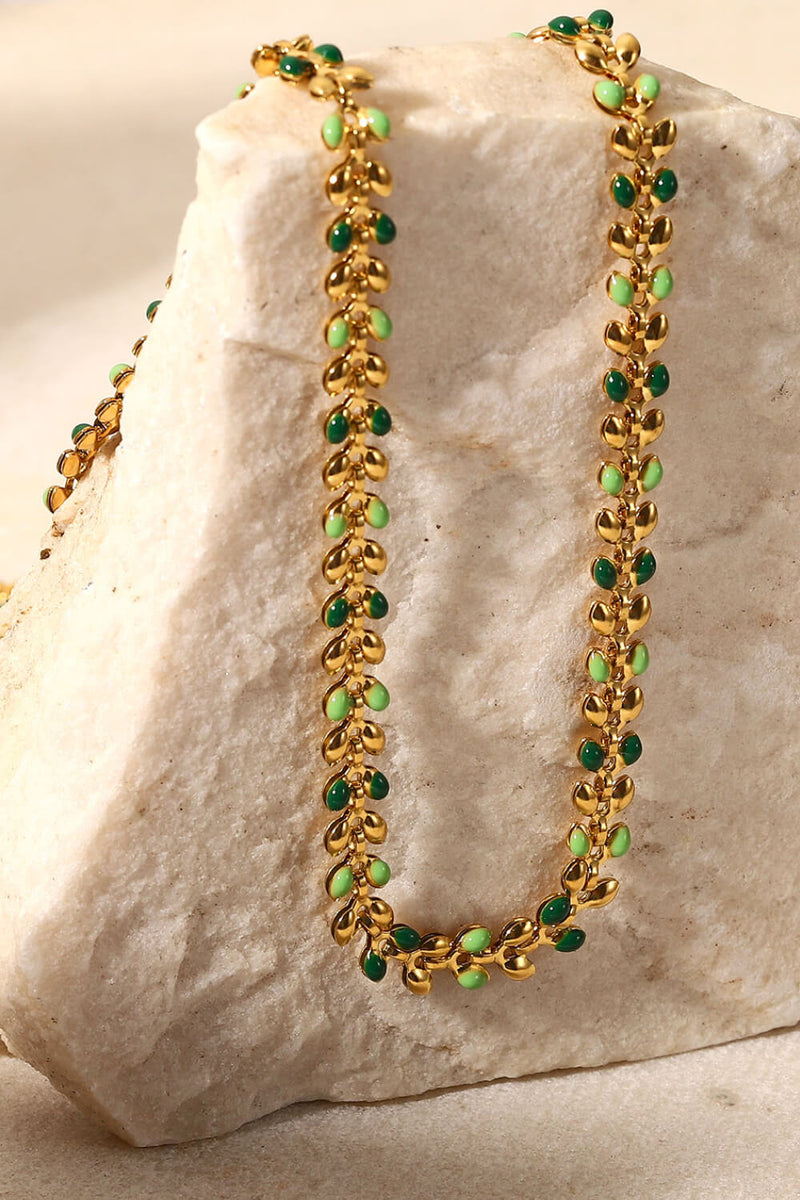 Leaf Chain Lobster Clasp Necklace  (Online Only)