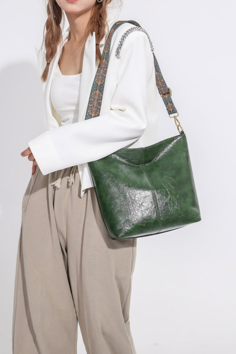 Vegan Leather Shoulder Bag  (Online Only)