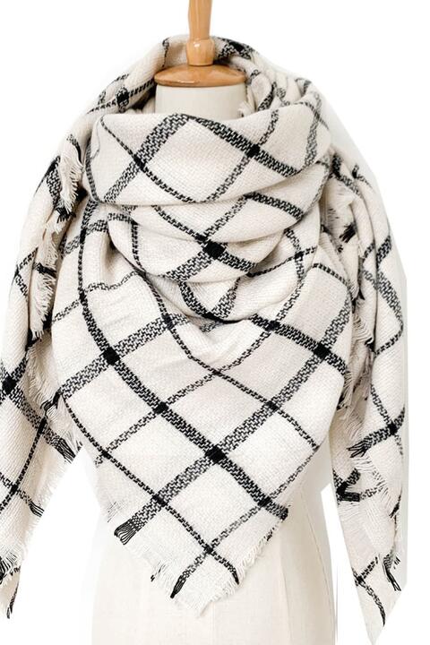 Plaid Imitation Cashmere Scarf (Online Only)